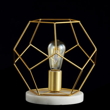 James 10" Metal/Marble LED Table Lamp - JONATHAN Y